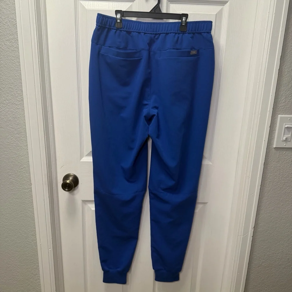 FIGS Men’s Joggers / Pants, Large Tall, Royal Blue, Neon Green Drawstring